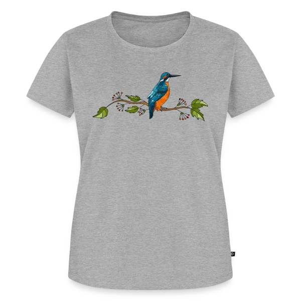 Maquette de T-shirt Premium bio Femme « Oiseau Majestueux » à personnaliser