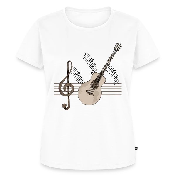 Maquette de T-shirt Premium bio Femme « Guitare Passion Musique » à personnaliser