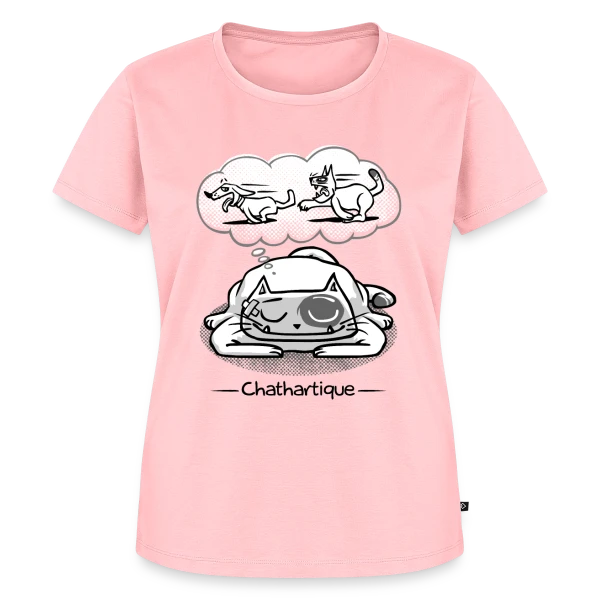 Maquette de T-shirt Premium bio Femme « Un rêve Chathartique » à personnaliser