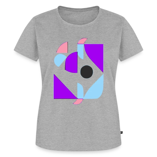 Maquette de T-shirt Premium bio Femme « Formes Abstraites Années 70 » à personnaliser