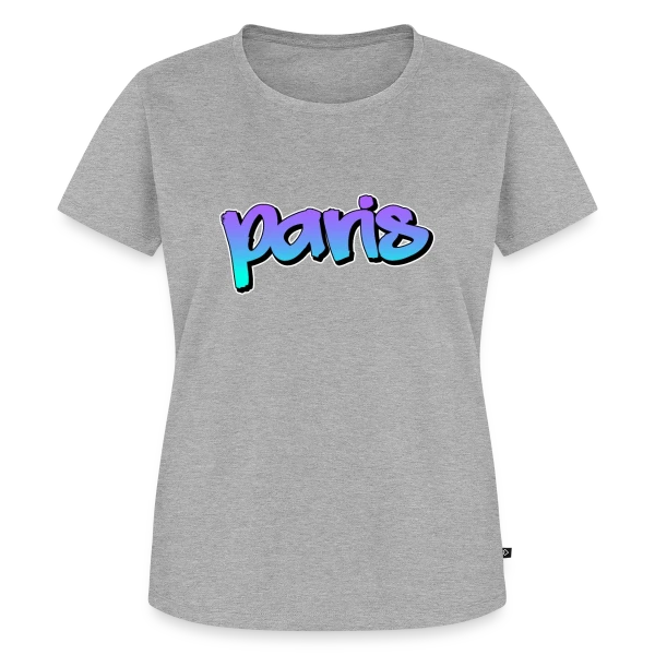 Maquette de T-shirt Premium bio Femme « Paris Graffiti Urbain » à personnaliser