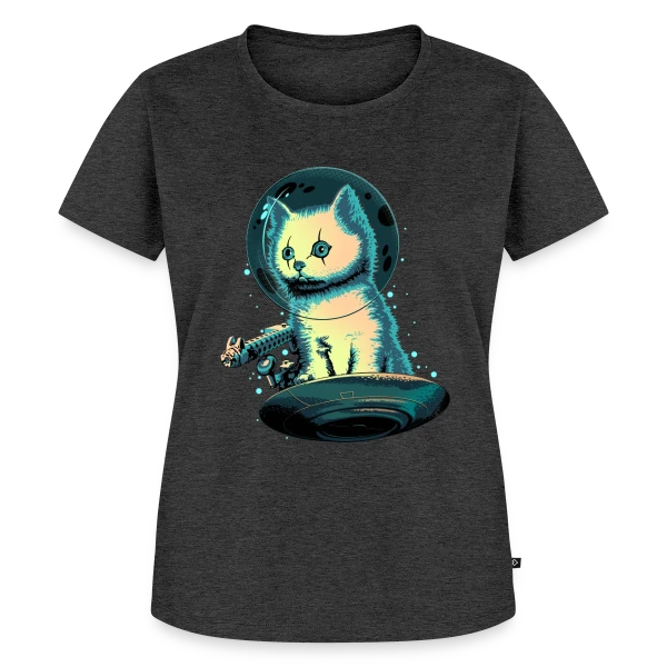 Maquette de T-shirt Premium bio Femme « Le Protecteur Félin » à personnaliser
