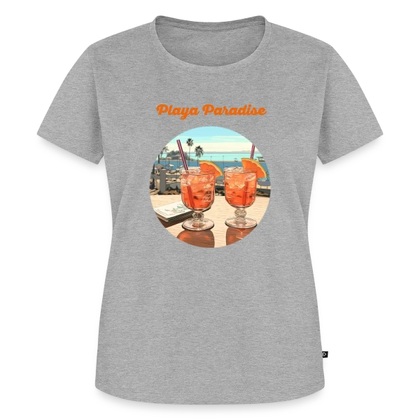 Maquette de T-shirt Premium bio Femme « Cocktails Playa Paradise » à personnaliser