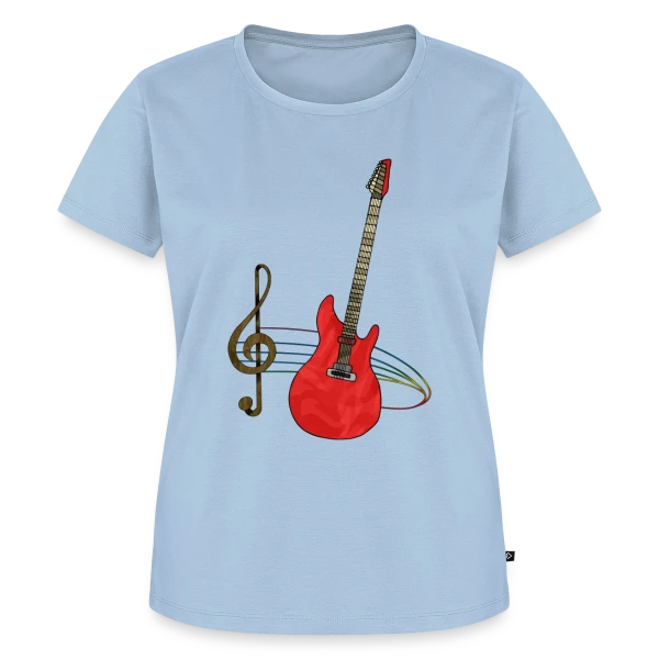 Maquette de T-shirt Premium bio Femme « Guitare Passion » à personnaliser