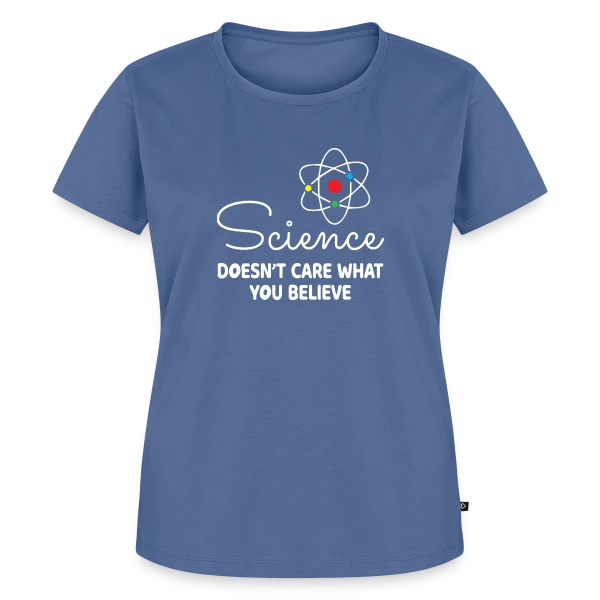 Maquette de T-shirt Premium bio Femme « L'Esprit Libre Scientifique » à personnaliser