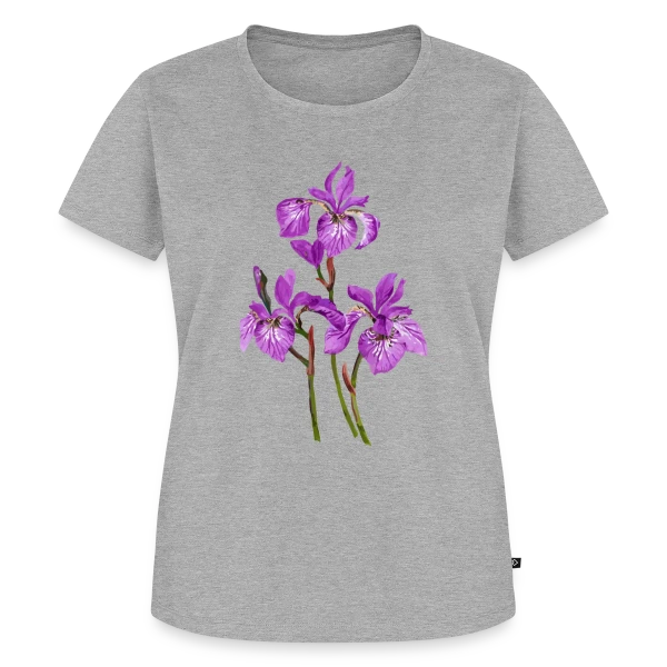 Maquette de T-shirt Premium bio Femme « Éclat Floral » à personnaliser