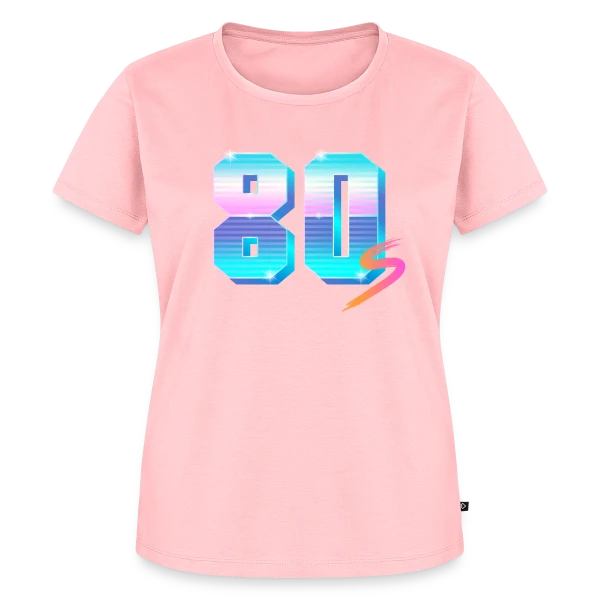 Maquette de T-shirt Premium bio Femme « Années 80 Holographique » à personnaliser