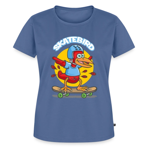 Maquette de T-shirt Premium bio Femme « Skatebird : L'oiseau skater » à personnaliser