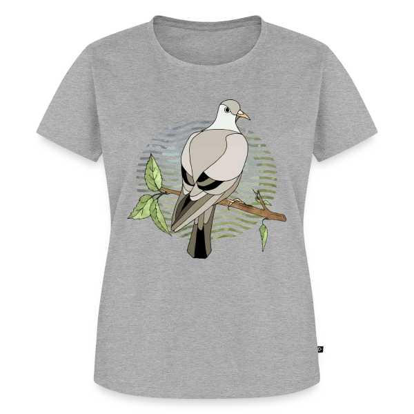 Maquette de T-shirt Premium bio Femme « Oiseau Majestueux » à personnaliser