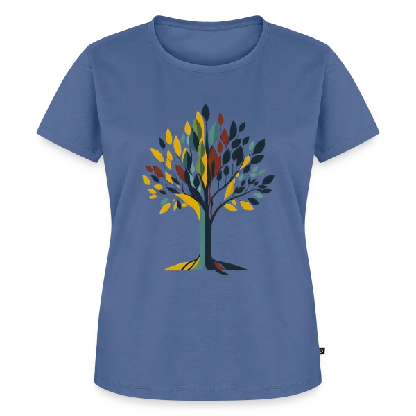 Maquette de T-shirt Premium bio Femme « Arbre Style Mid-Century Modern » à personnaliser