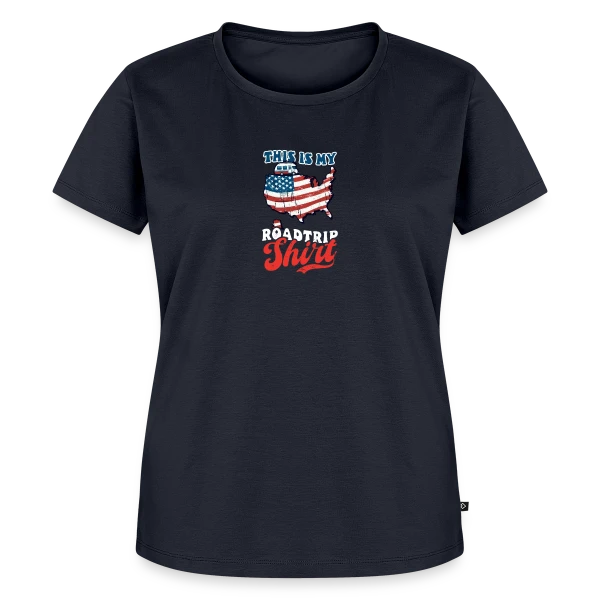 Maquette de T-shirt Premium bio Femme « Ma Tenue Road Trip USA » à personnaliser