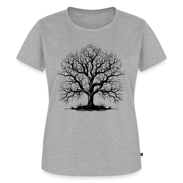 Maquette de T-shirt Premium bio Femme « Arbre d'Automne sans Feuilles » à personnaliser