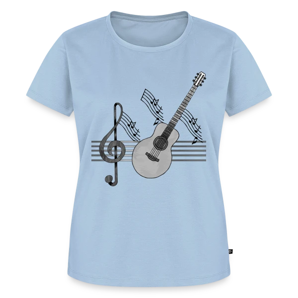 Maquette de T-shirt Premium bio Femme « Guitare Passion » à personnaliser