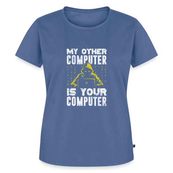 Maquette de T-shirt Premium bio Femme « Hacker - Le Maître du Code » à personnaliser