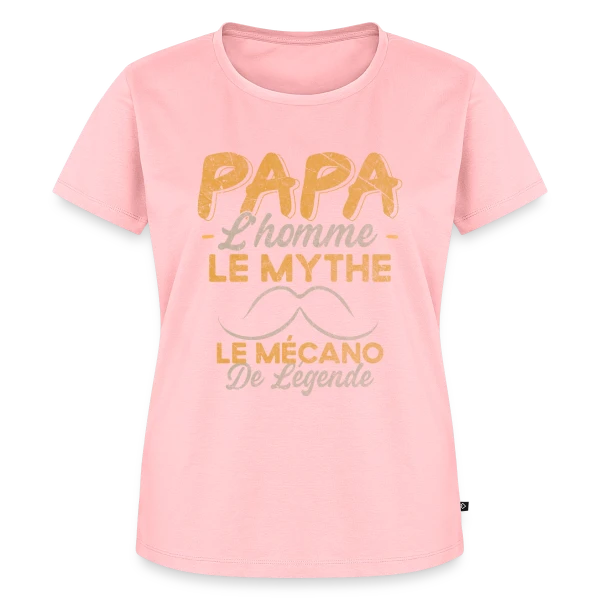 Maquette de T-shirt Premium bio Femme « Papa Mécanicien de Légende - Humour Cadeau Atelier » à personnaliser