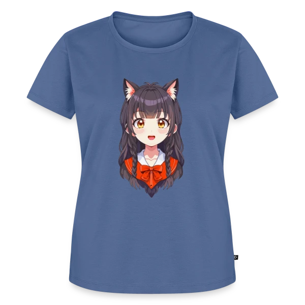Maquette de T-shirt Premium bio Femme « Manga Girl : Pour Fans, Gamers et Cosplayers » à personnaliser