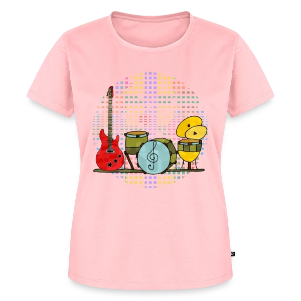 Maquette de T-shirt Premium bio Femme « Mélodies d'Instruments » à personnaliser