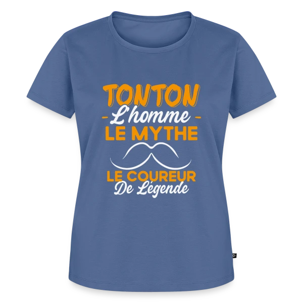 Maquette de T-shirt Premium bio Femme « Tonton Le Coureur de Légende - Cadeau Running Humour » à personnaliser