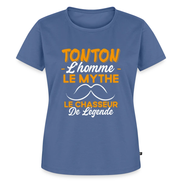 Maquette de T-shirt Premium bio Femme « Tonton Le Chasseur de Légende - Cadeau Humour » à personnaliser
