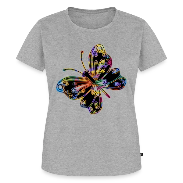 Maquette de T-shirt Premium bio Femme « Papillon Élégant » à personnaliser