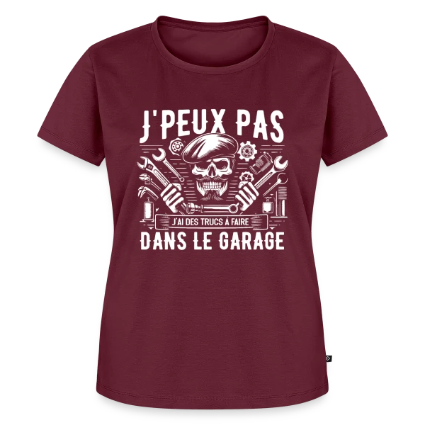 J'peux pas J'ai Garage | T-Shirt Humour Mécanicien Auto sur T-shirt Premium bio Femme