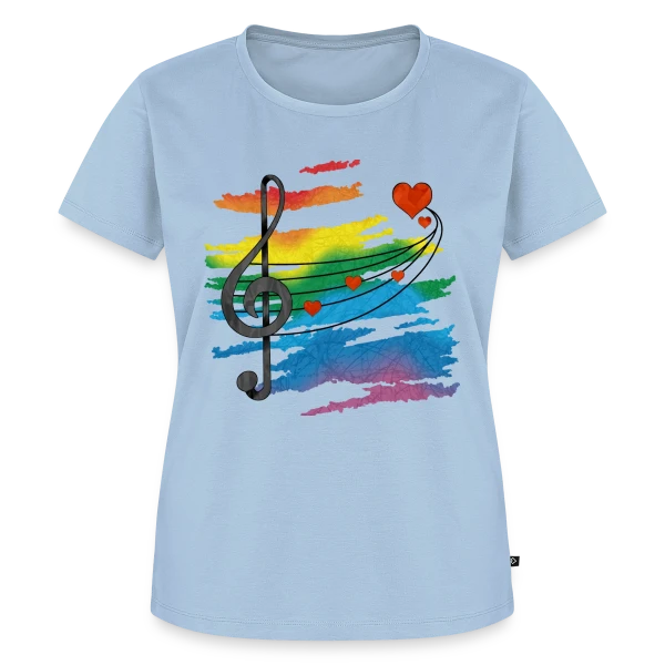 Maquette de T-shirt Premium bio Femme « Mélodie Éternelle » à personnaliser