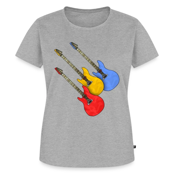 Maquette de T-shirt Premium bio Femme « Passion Guitare » à personnaliser