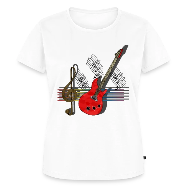 Maquette de T-shirt Premium bio Femme « Passion Guitare » à personnaliser
