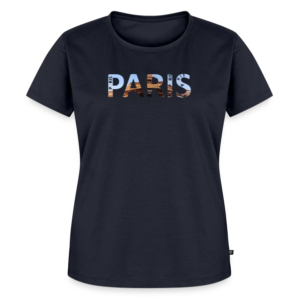 Maquette de T-shirt Premium bio Femme « Paris Tour Eiffel » à personnaliser
