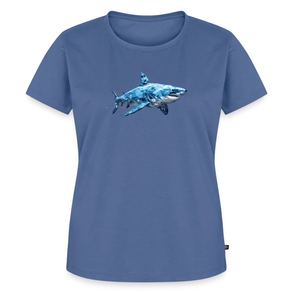 Maquette de T-shirt Premium bio Femme « Grand Requin Blanc » à personnaliser