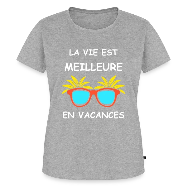 Maquette de T-shirt Premium bio Femme « Lunettes Tropicales Soleil » à personnaliser