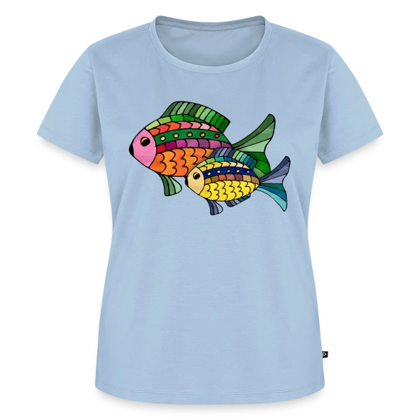 Maquette de T-shirt Premium bio Femme « Passion Pêcheur » à personnaliser