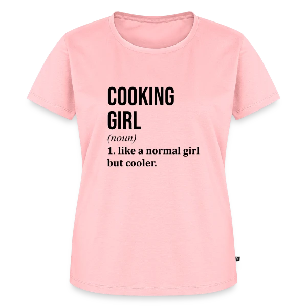 Maquette de T-shirt Premium bio Femme « Motif 'Cooking Cooking' | Esprit Culinaire » à personnaliser