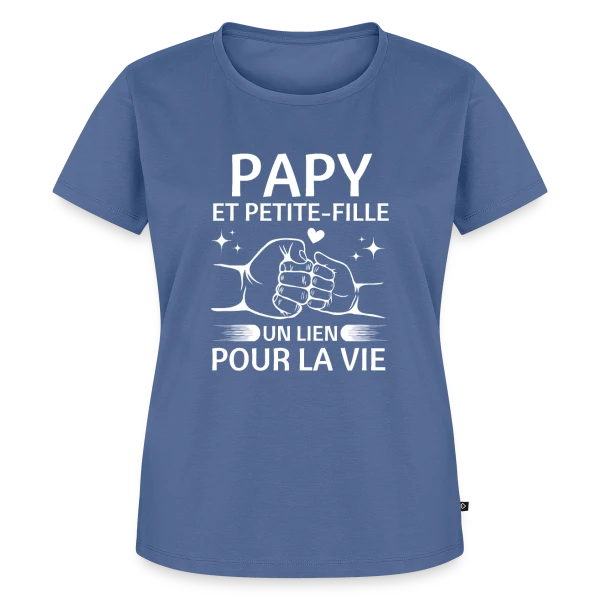 Maquette de T-shirt Premium bio Femme « Papy et Petite-Fille - Un Lien pour la Vie » à personnaliser