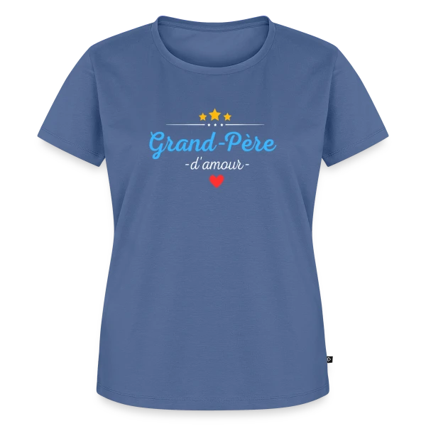 Maquette de T-shirt Premium bio Femme « Grand-Père d'Amour : Personnalisé avec Noms des Petits-Enfants » à personnaliser