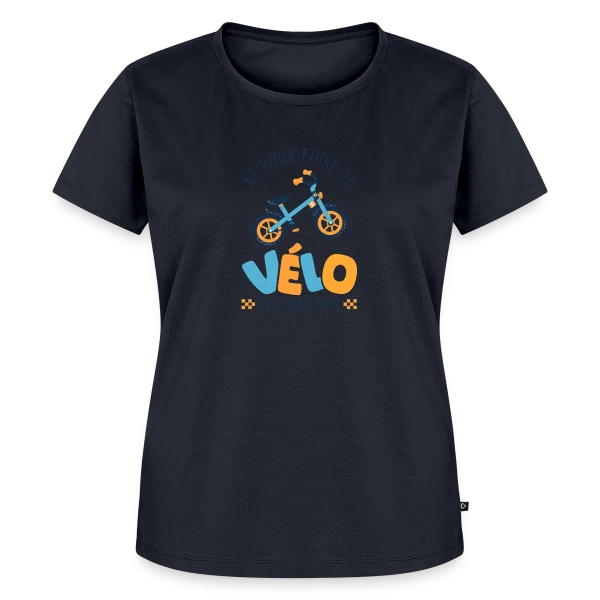 Maquette de T-shirt Premium bio Femme « "Né pour le Vélo avec Papy" » à personnaliser