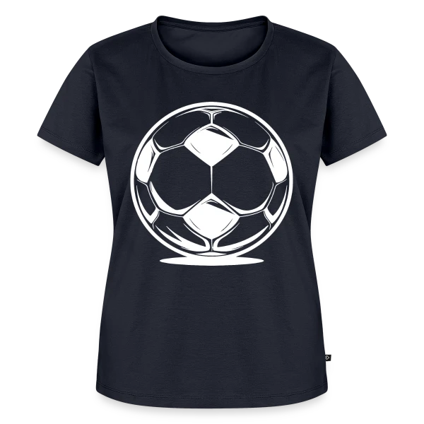 Maquette de T-shirt Premium bio Femme « Football : Joueur, Fan & Entraîneur » à personnaliser