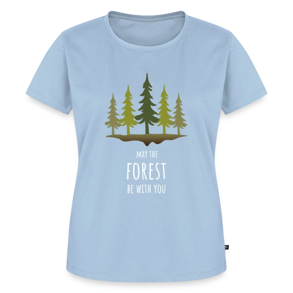 Maquette de T-shirt Premium bio Femme « Forêt Mystique Sylvestre » à personnaliser
