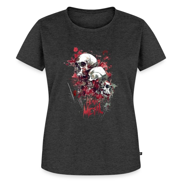 Maquette de T-shirt Premium bio Femme « Esprit Heavy Metal » à personnaliser