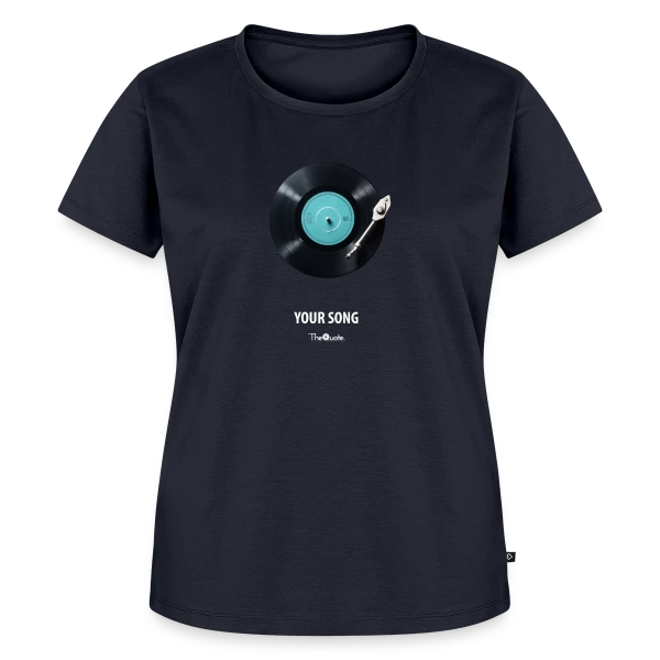 Maquette de T-shirt Premium bio Femme « Ma Chanson Préférée Personnalisée » à personnaliser