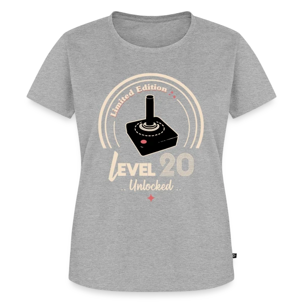 Gaming "Niveau 20 Débloqué" - Rétro Anniversaire sur T-shirt Premium bio Femme