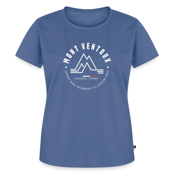 Maquette de T-shirt Premium bio Femme « Mont Ventoux - Le Géant de Provence Cyclisme » à personnaliser