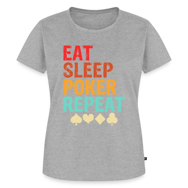 Maquette de T-shirt Premium bio Femme « Poker Joueur et Humour » à personnaliser
