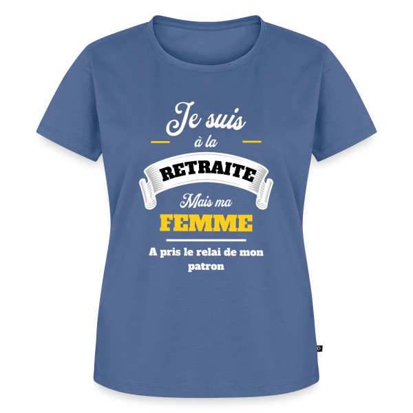Maquette de T-shirt Premium bio Femme « Retraite Humoristique pour Homme » à personnaliser