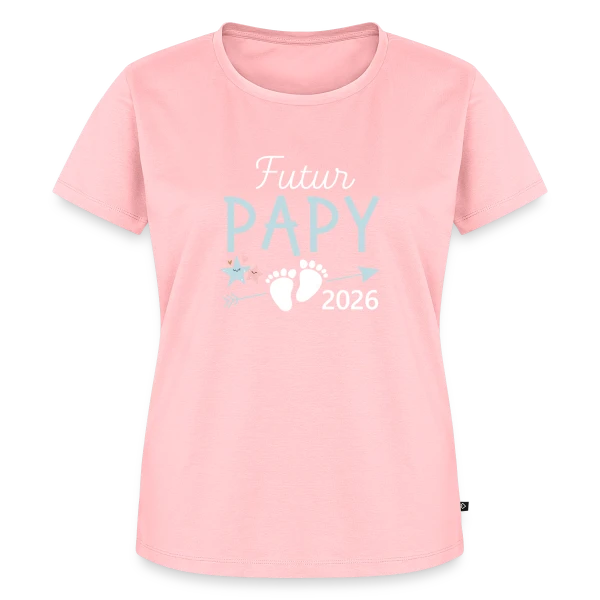 Maquette de T-shirt Premium bio Femme « Annonce Grossesse "Futur Papy 2026" - Bientôt Grand-Père » à personnaliser
