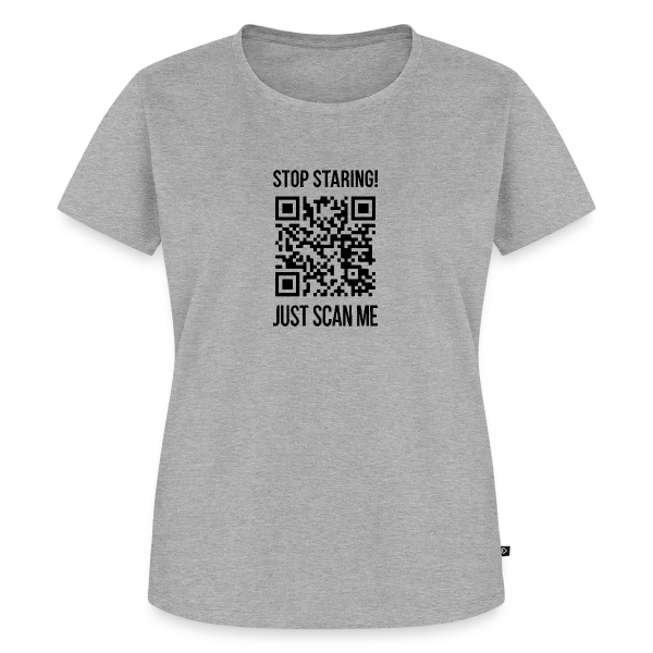 Maquette de T-shirt Premium bio Femme « QR Code Motivation: Scanne-moi ! » à personnaliser