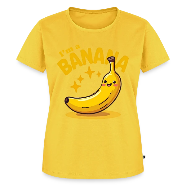 Maquette de T-shirt Premium bio Femme « Humour Banane - Costume Carnaval & Fête » à personnaliser