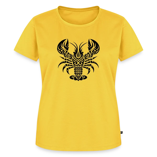 Maquette de T-shirt Premium bio Femme « Homard Tribal - Art Océanique » à personnaliser
