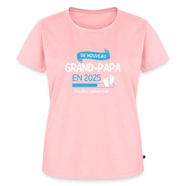 Maquette de T-shirt Premium bio Femme « 'De Nouveau Grand-Papa en 2025' ? Annonce Grossesse Humoristique » à personnaliser