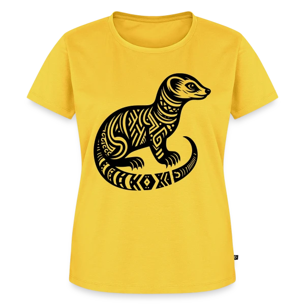 Maquette de T-shirt Premium bio Femme « Mangouste Tribale : Esprit Sauvage » à personnaliser